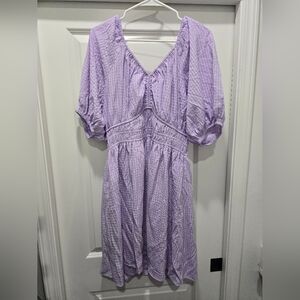 Old Navy Lavender Textured Smocked Midi Dress